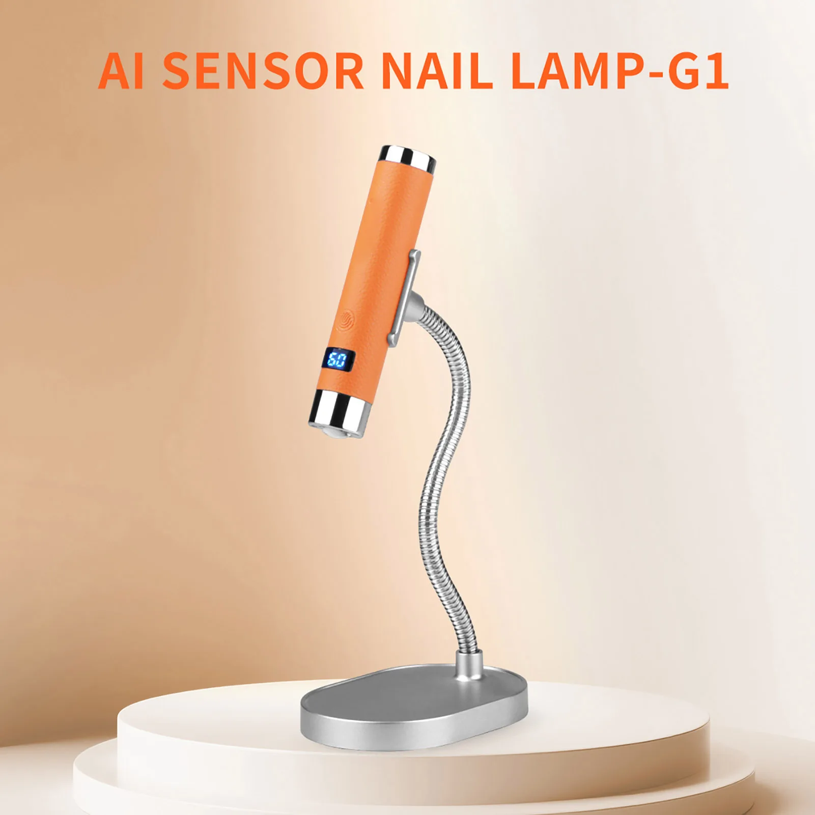 

Cordless Nail Lamp with Smart AI Sensing, 800mAh Rechargeable Nail Dryer ,2-in-1 Desktop and Handheld Curing Lamp, 30s/60s Timer