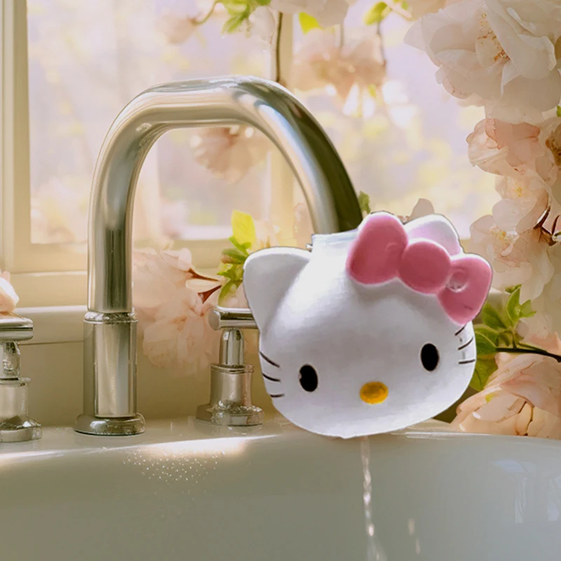 Keran Pancuran dapur Hello Kitty, keran Pancuran dapur, Filter anti cipratan, keran rumah tangga dapat diputar, hadiah barang rumah