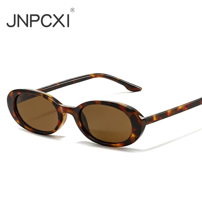 JNPCXI Neue Retro Kleine Ovale Herren-Sonnenbrille Modische Farbverlauf-Gläser UV400 Damen Outdoor Punk Sonnenbrille