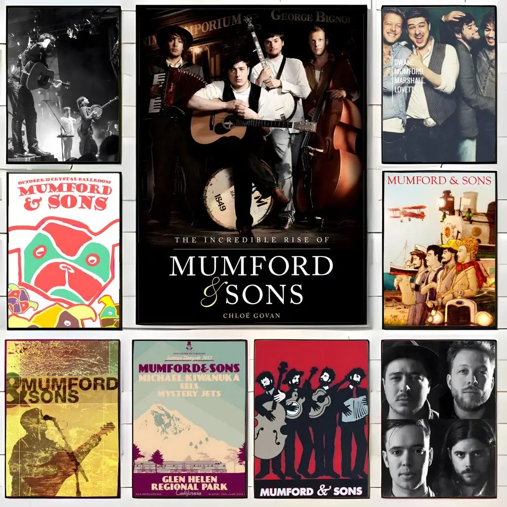 Folk Anthemic Band M-Mumford & Sons Poster Wall Art Print Poster Decorative Mural Home Decor Gift Unframed