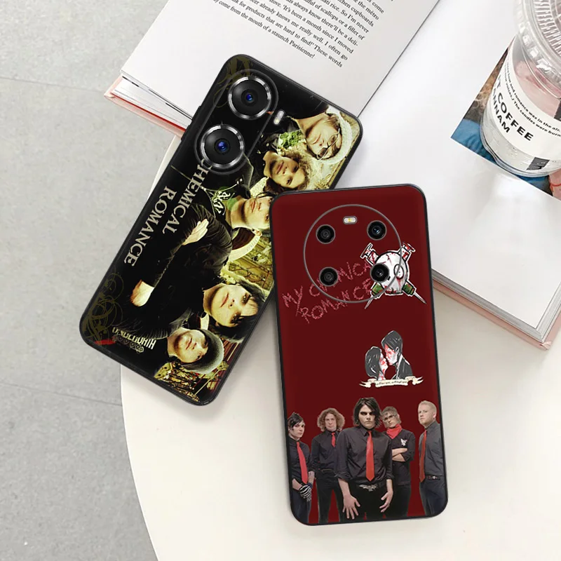 Matte Phone Case For Honor 90 Lite X8 X7 X6 X9A 70 50 20 20i Maigc 5 4 Pro 8X My Chemical Romance Black Soft Cover