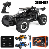 2025 New 1:16 2.4G 5CH Alloy RC Car 2WD High-Speed 20KM/H Off-Road Truck with LED Lights, Remote Control Car Toys for Boys Girls