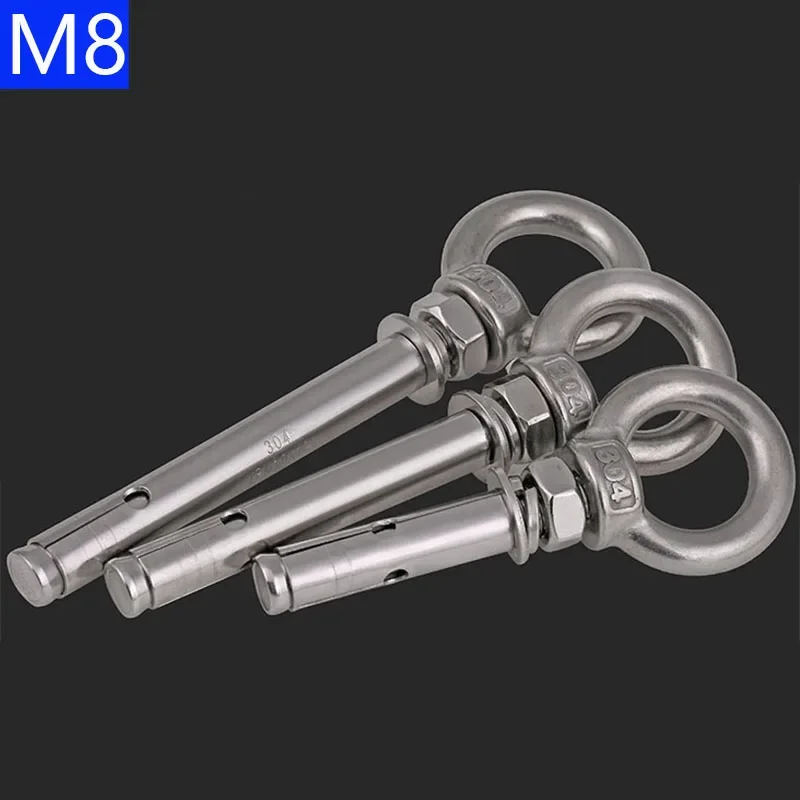 M8 8mm Concrete Sleeve Anchors Lifting Eye Expansion Bolts 304 Stainless Steel A2 - 70