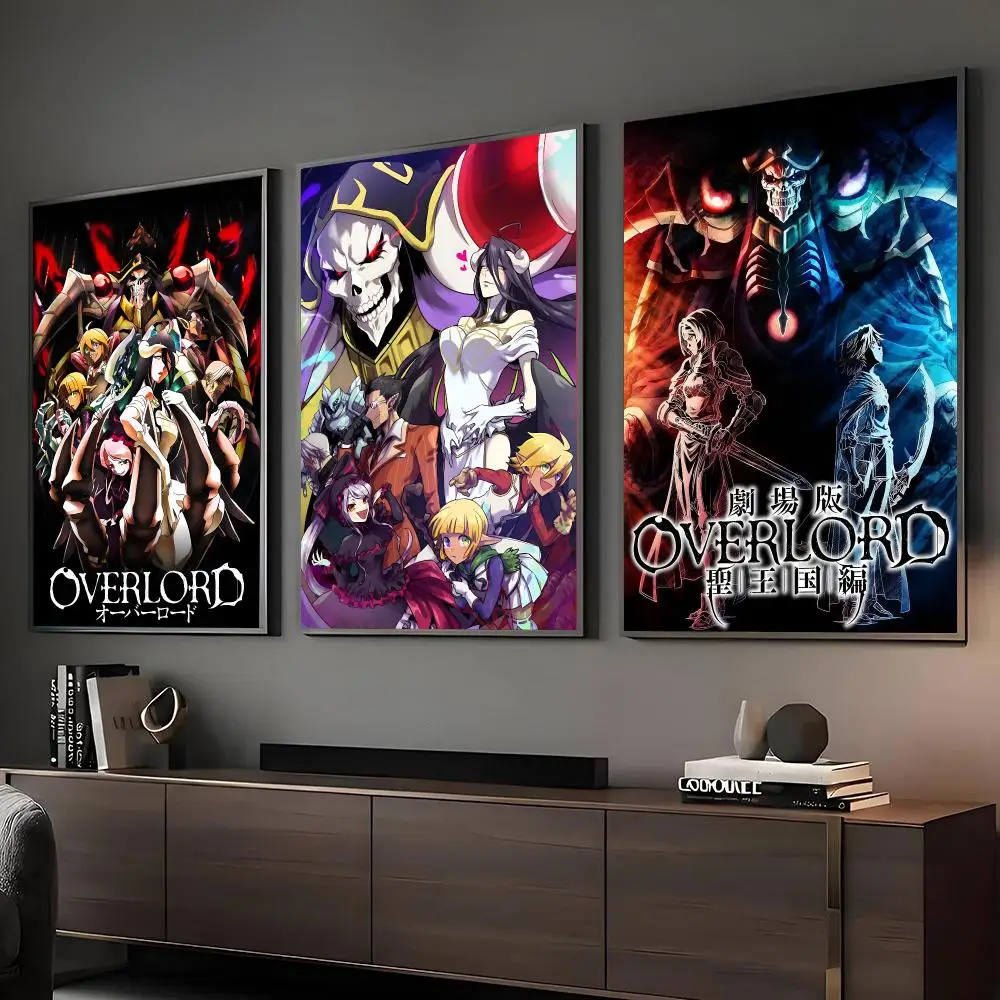 Постер Aniem Overlord HD, самоклеящийся, водонепроницаемый, настенное украшение, идеально подходит для дома, офиса, общежития, спальни, отличный подарок.