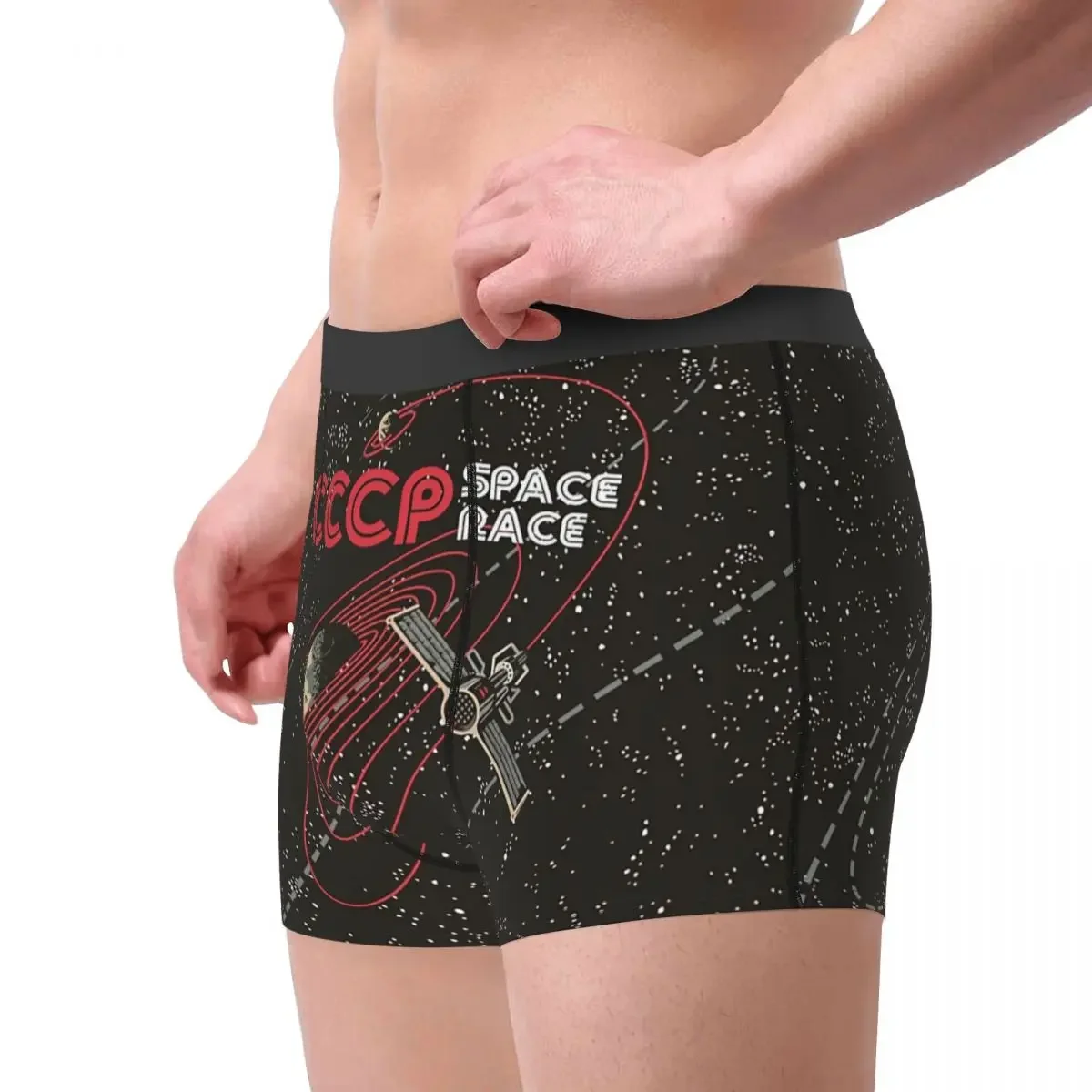 Russian CCCP Space Race Underpants Cotton Panties Man Underwear Ventilate Shorts Boxer Briefs