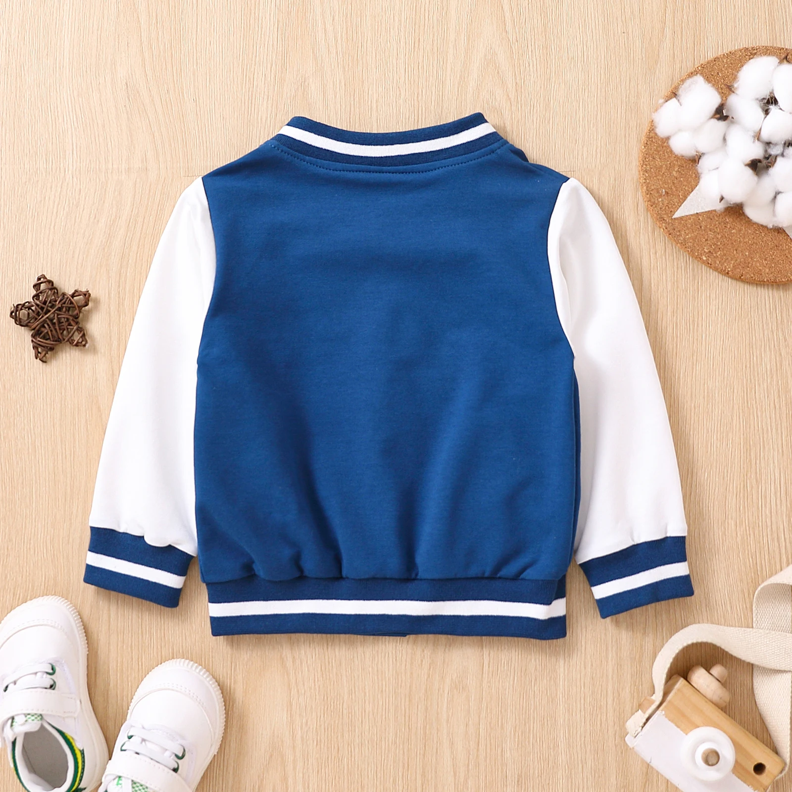 American Baseball Jersey Loose Plush Letters Embroidered New Casual Jacket Two-color Splicing Suitable for Autumn and Winter