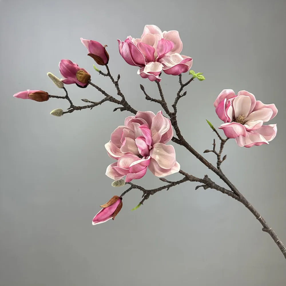 

Real Touch Artificial Magnolia Branch Realistic EVA Artificial Orchid Flowers Handmade Simulation Big Magnolia