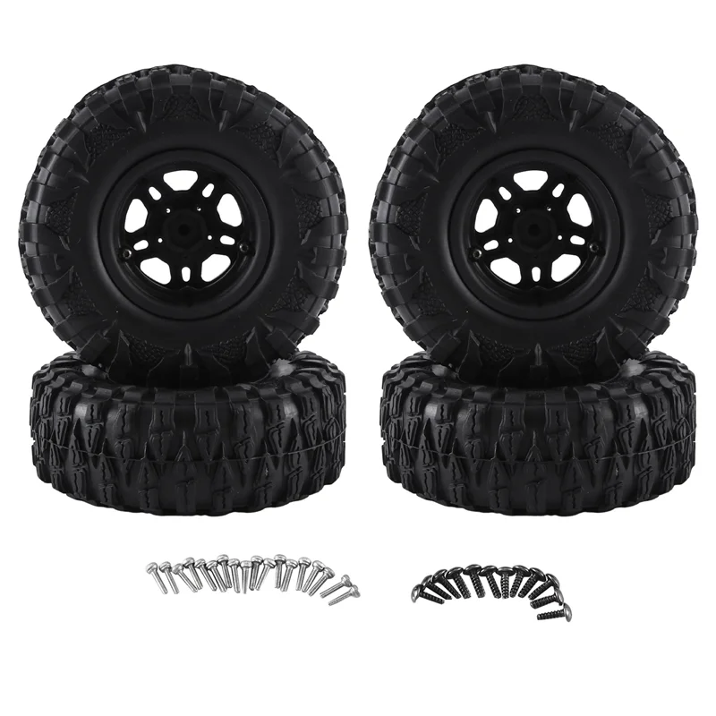 

Superior Quality-4PCS 120Mm 2.2 Beadlock Wheel Rim Tire Set For 1/10 RC Crawler Car Axial SCX10 Wraith Capra RR10 RBX10 Traxxas