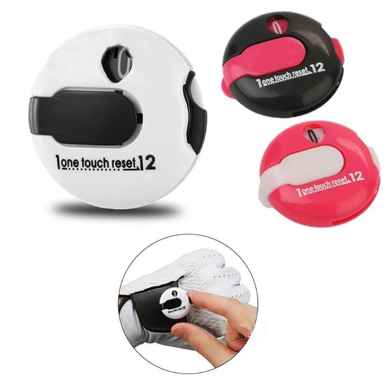 

Mini Handheld Golf Shot Count Stroke Putt Score Counter Digital Scoring Keeper with Glove Clip Golf Training Aids Tool