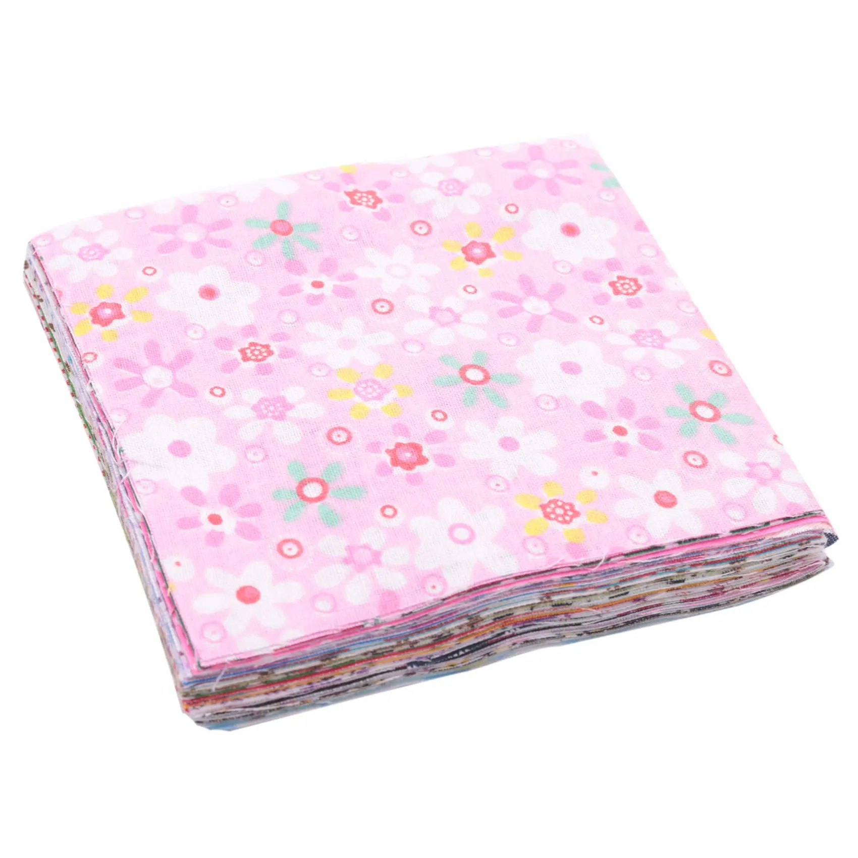 Fabric Patchwork Craft Cotton Material Batiks Mixed Squares Bundle, 10 x 10cm, 50-Pack