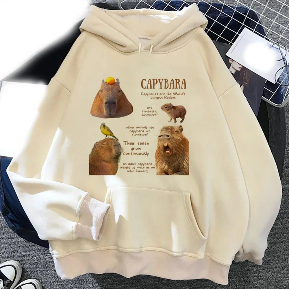 Kawaii Capybara Graphic Printed Hoodies Men Woman Funny Casual Hoodie Sweatshirts Oversized Pullovers Unisex Tracksuits Clothing