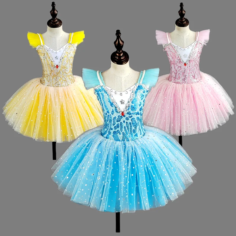 Children\'s ballet skirt girls dance skirt children\'s program collective performance costumes dance performance costumes