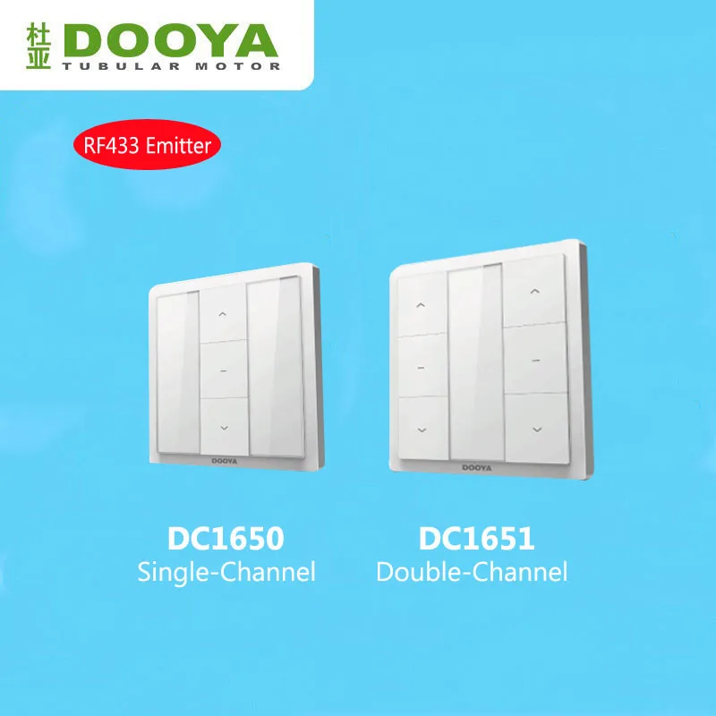 Dooya DC1650 DC1651 RF433 Wall Emitter Switch,Remote Controller for Dooya RF433 Curtain Motor KT320E DT52E DT360,DT KT82TN TV