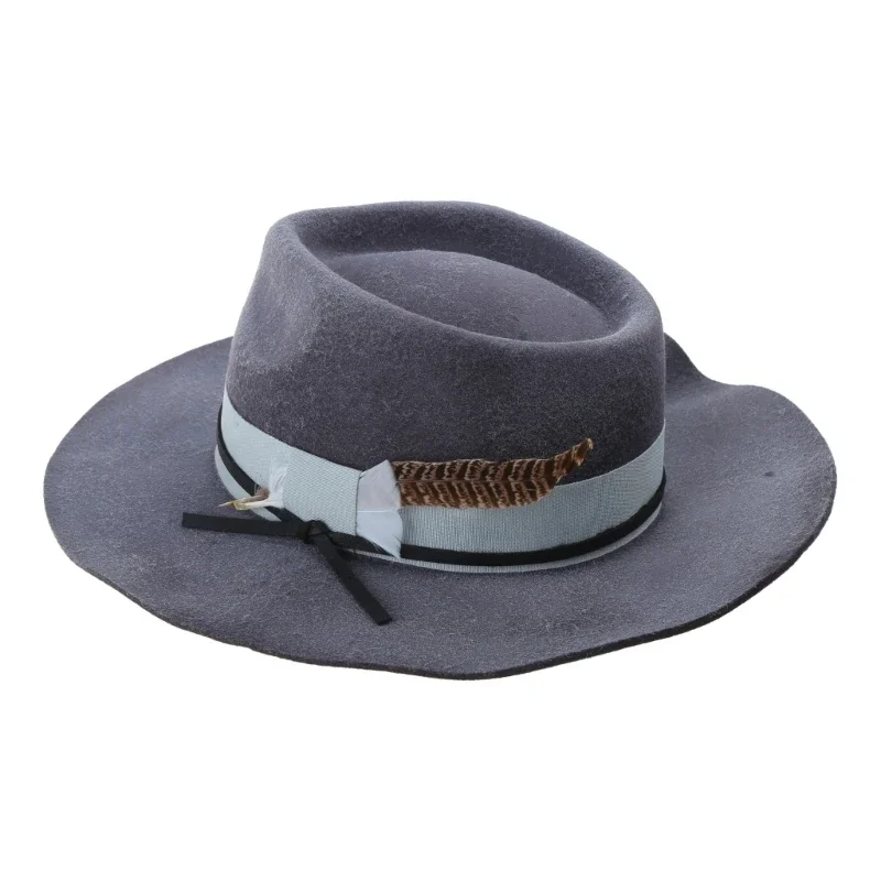 

Wide Brims Hat Panamas Hat Magicians Hat Cowboy Hats Stage Performances Headwear Masquerades Party Fedoras Hat Headpiece