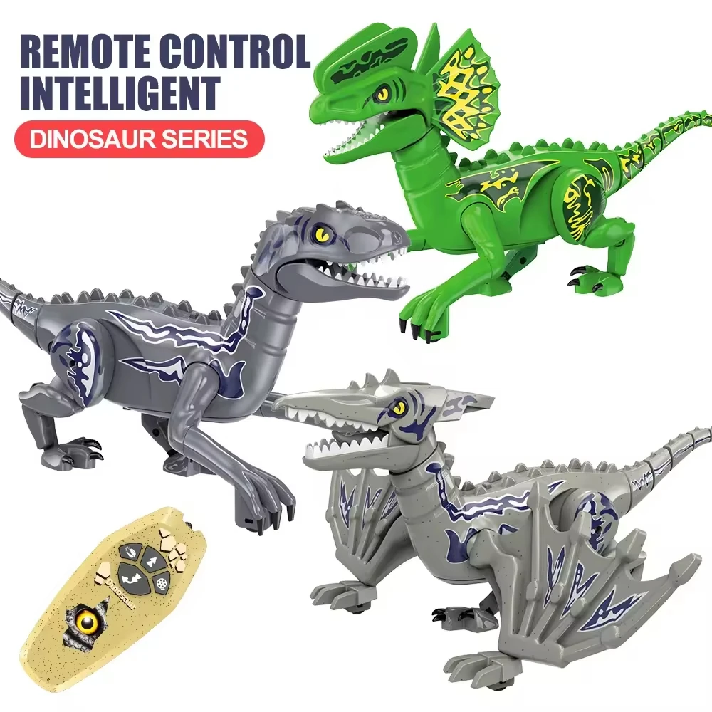 RC Simulation Dinosaur Robot Jurassic IR Induction Remote Control kids Toys Dragon Sound Light Interactive Intelligent Boys Gift