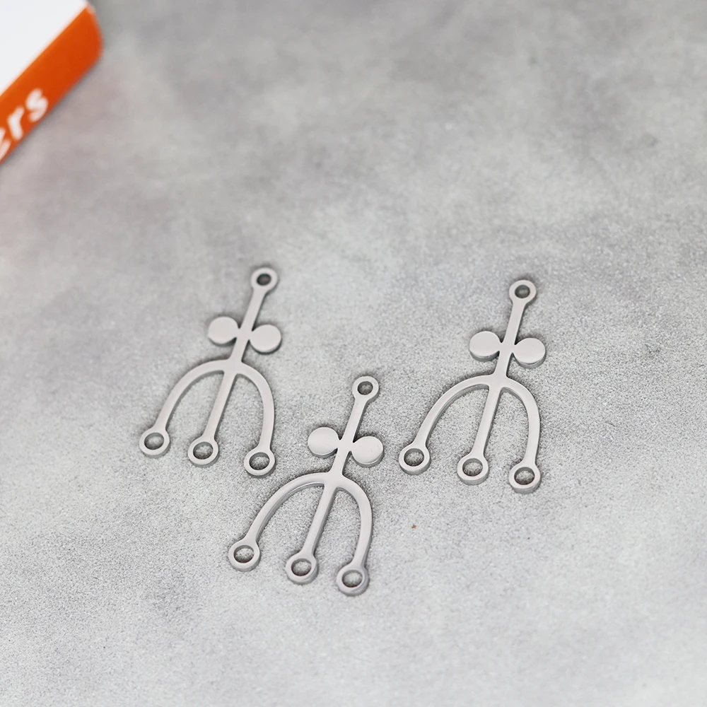 3pcs/Lot Stainless Steel 3 Hole Connector Charm Pendant For Jewelry Making Fashion Necklaces Bracelet Accessories