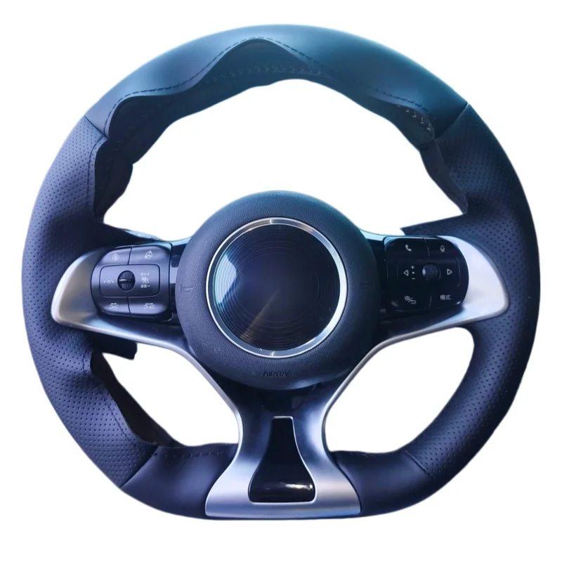 Car Steering Wheel Cover For BYD Atto 3 EV 2022 2023 Anti-Slip Microfiber Leather Steering Wrap Cover Car Interior Accessories