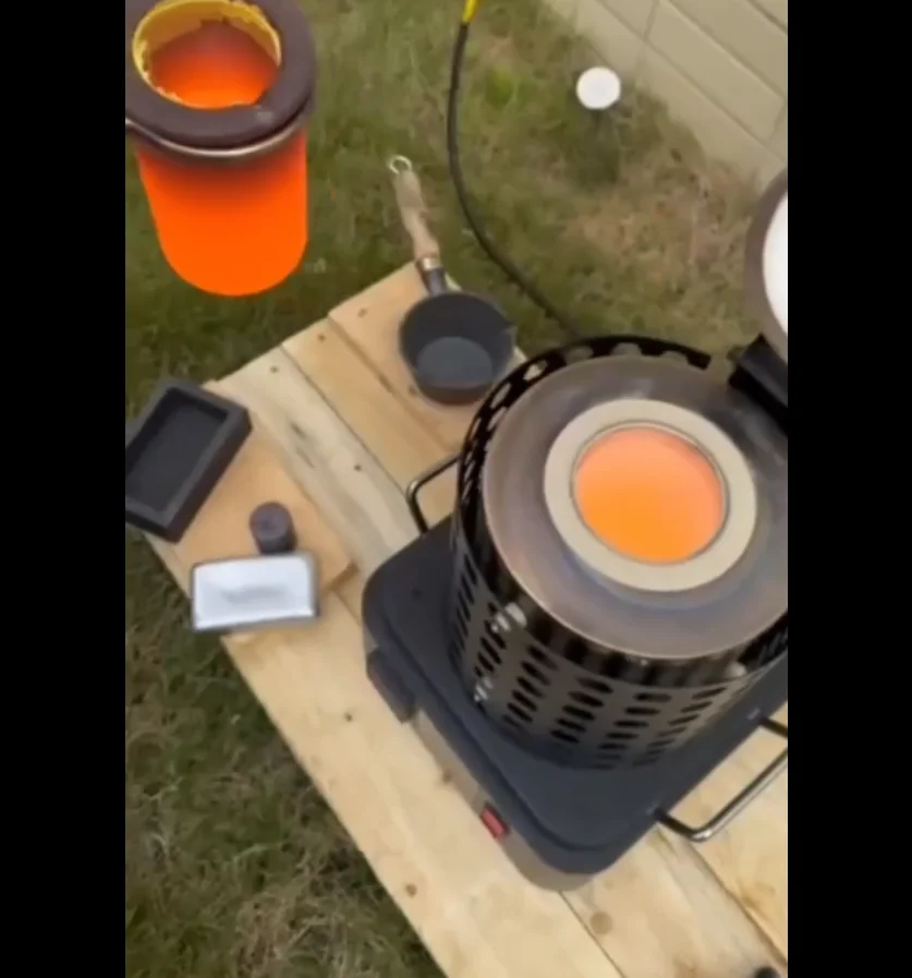 Furnace Graphite Crucible Gold Silver Copper Induction Heating Smelting Furnace Kit Electric Gold Melting Furnaces for Melting