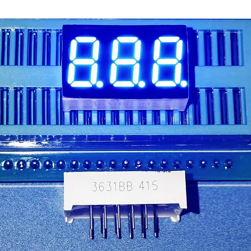 10PCS LED Digital Tube 0.36 inch 3 Digit 3631BB Common Anode 3631AB Common Cathode High Brightness Blue 3361BB Led Display