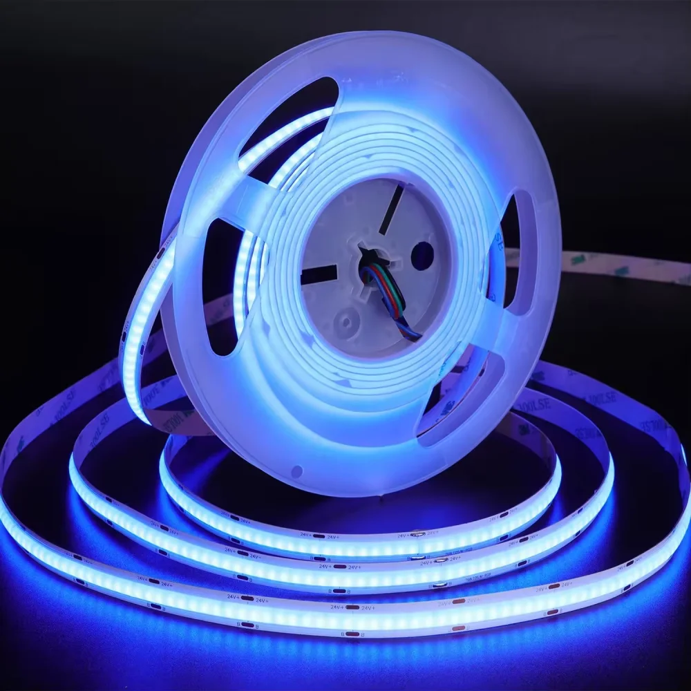 COB LED Strip Light High Density Linear Lighting 768Leds/m Flexible Tape RGB Decor DC 24V