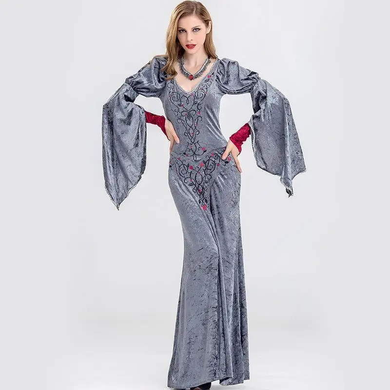 

Court Queen Costume Drama Stage Performance Role-playing Outfit Halloween Gift Women's Traditional Ethnic Stage Costume