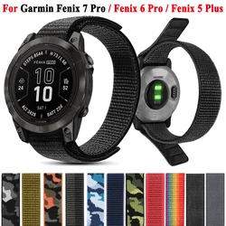 22mm Width Nylon Strap For Garmin Fenix 7 Pro 6 Pro 5 Plus Epix Pro 2 Forerunner 265 255 965 955 945 935 Watchband Bracelet Band