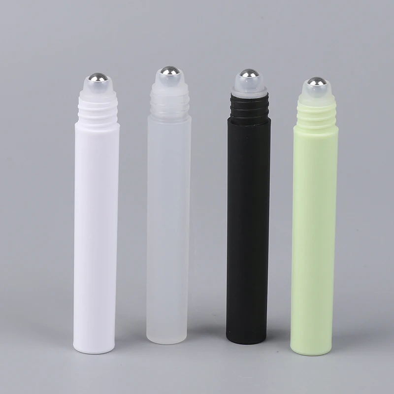 10ml Empty Perfume Roll Roller Ball Bottle On Plastic Stainless Steel Liquids Oil Container Refillable Bottles Holders