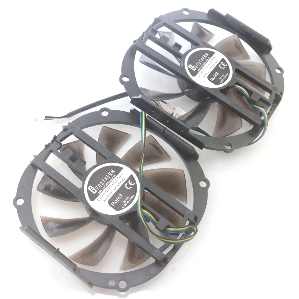 2 Cái/lốc DC Không Chổi Than Quạt 95Mm 4Pin VGA Quạt YESTON RX480 RX570 RX580 Video Card Đồ Họa Tản Nhiệt Làm Mát quạt