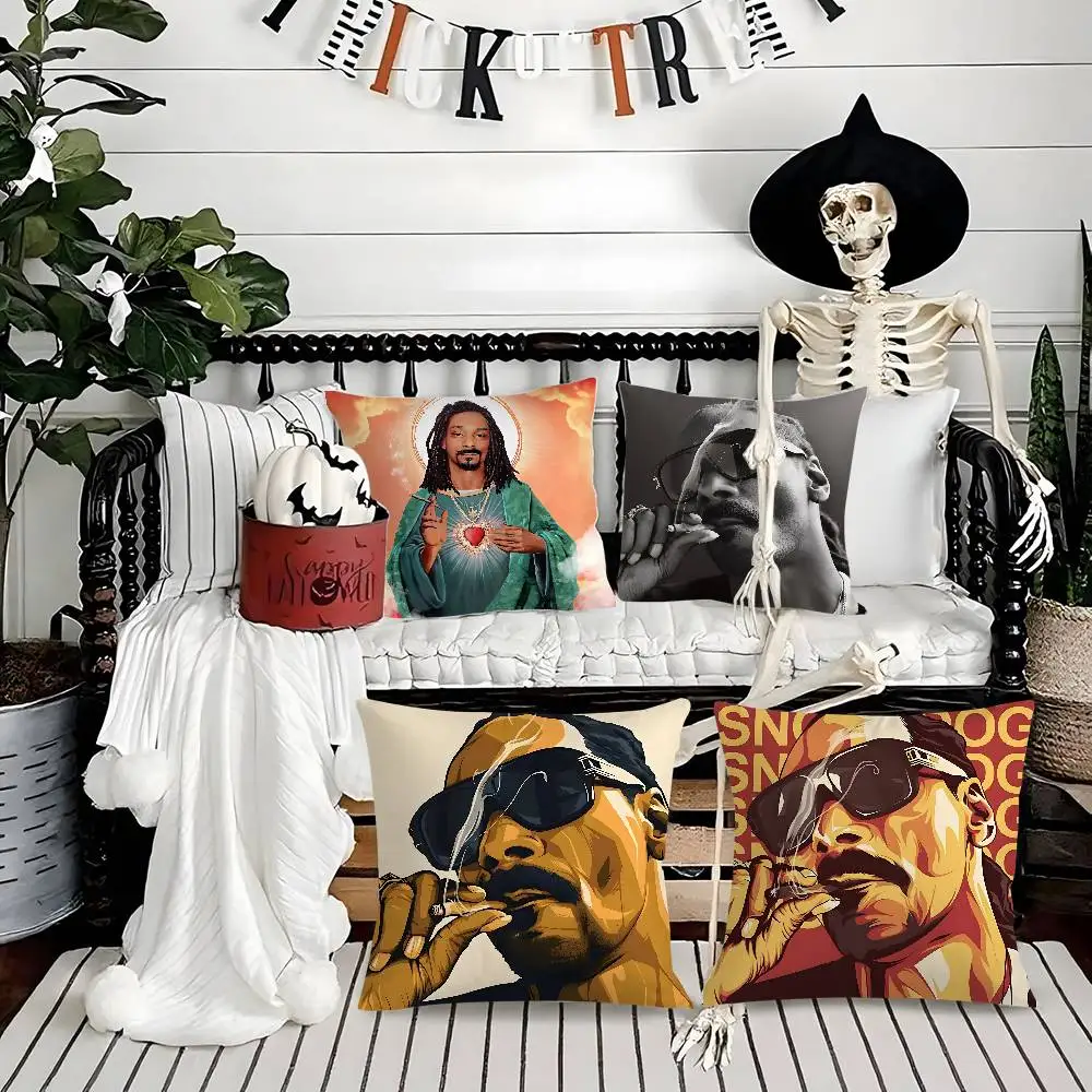 

Saint Singer S-Snoop DoggS Pillow Case Soft Plush Fabric Double Sided Print Decorative Home Living Room Gift Cushion