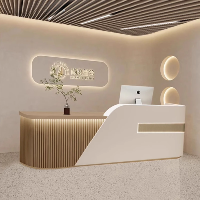 

Стойка регистрации из цельного дерева в неокитайском стиле, клубная офисная стойка регистрации, светильник, роскошный магазин одежды, барная стойка, офисная мебель