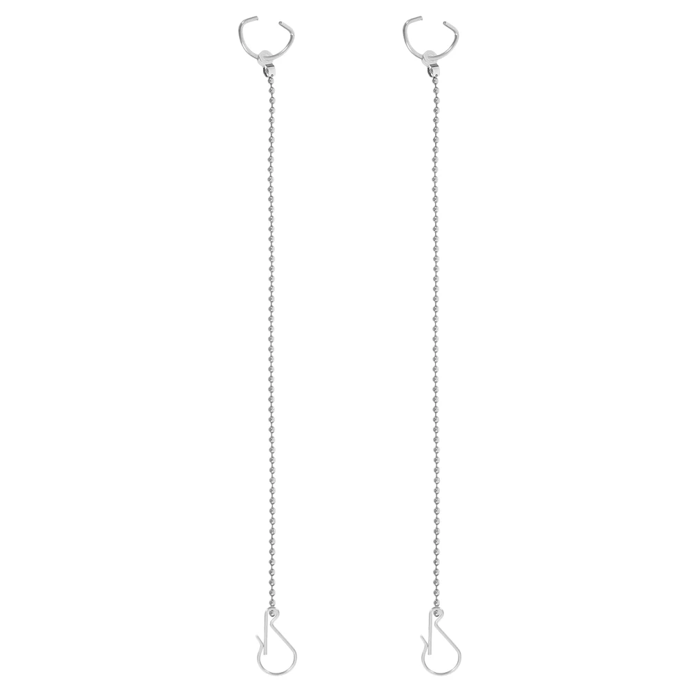 

2Pcs Flush Handle Chain Hook Stainless Steel Toilet Flapper Chain Replacement for Universal Toilet Accessories Reliable Heavy