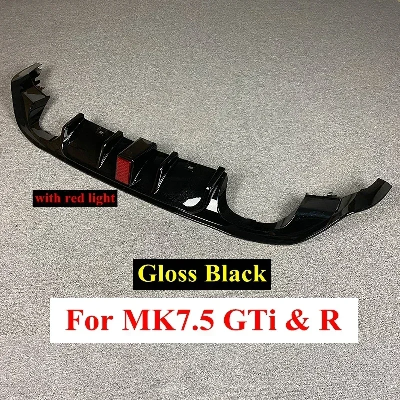 Voor Volkswagen Golf 7.5 Gti Mk7.5 Gti Tcr Auto Achterbumper Diffuser Achterzijde Splitter Spoiler Lip Voor Mk7.5 Golf 7.5 Standaard