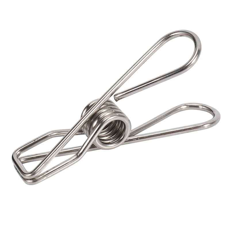 24 Pcs Stainless Steel Wire Clip, Multi-Function Clip, Utility Clip Pins Hanging Clip Office Fastener, Metal Wire Clip For Cloth