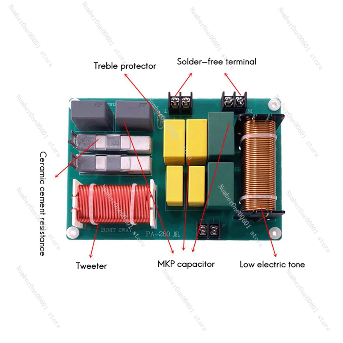 800W Tweeter Woofer Speaker 2 Way Crossover 2800Hz PA-280 Divider for Professional Stage KTV Party Speaker