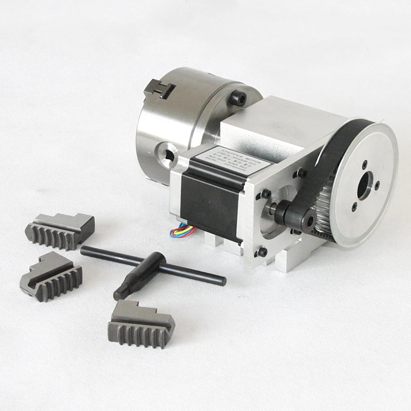 Buen precio eje hueco eje giratorio K5M-6-100A 100mm 3 portabrocas de mandíbula 4to eje cabezal divisorio giratorio para fresadora