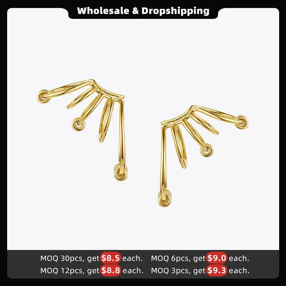 ENFASHION Multilayer Circle Ear Cuff Clip On Earrings For Women Gold Color Rock Earings Without Piercing Fashion Jewelry E201174