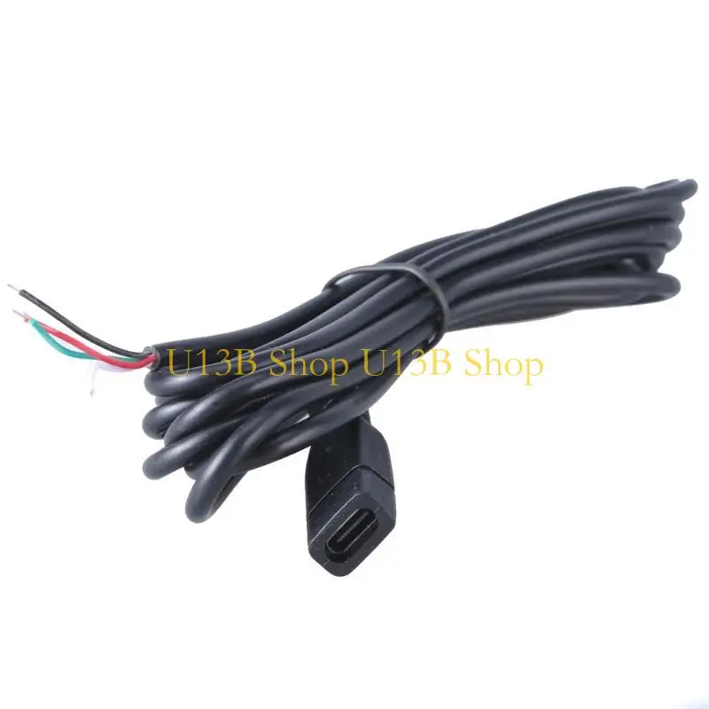 U13B USB Type C Pigtal Cable Extension Type C Scond Type C Female to 4Pin Bare Wire