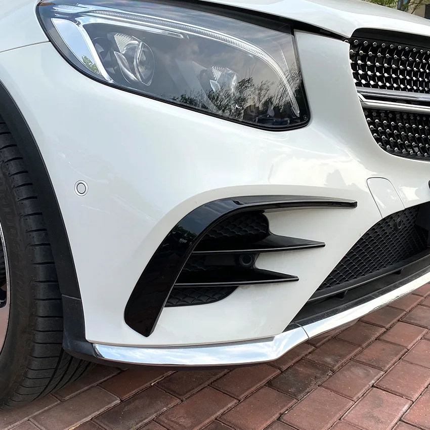 Front Bumper Spoiler Fog Lamp Cover Air Knife Splitter Body Kit For Mercedes-Benz GLC-Class X253 GLC260 GLC300 GLC43 2016-2019