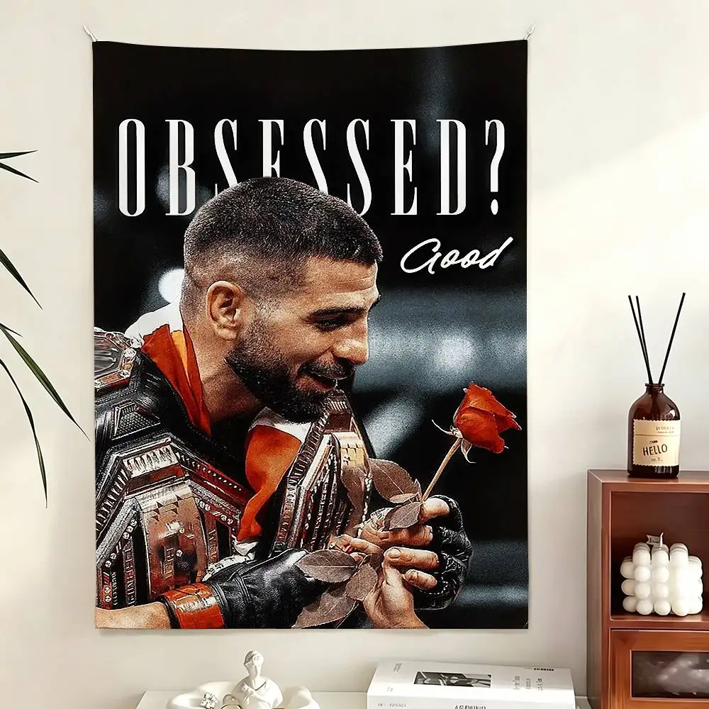 Boxing I-Ilia T-Topuria Funny Flags for Bedrooms Home Decor Items Outdoor Decors Garage Decoration Flaga