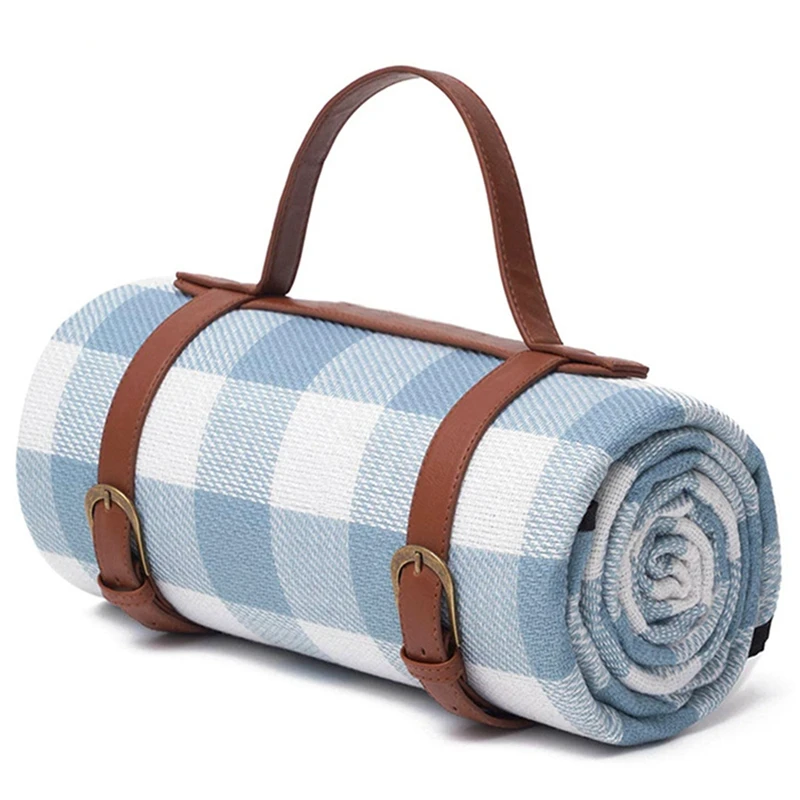 Picnic Blanket Picnic Rug Waterproof Lawn Blanket Tote Portable Indoor Home Blanket Sandproof Beach Mat