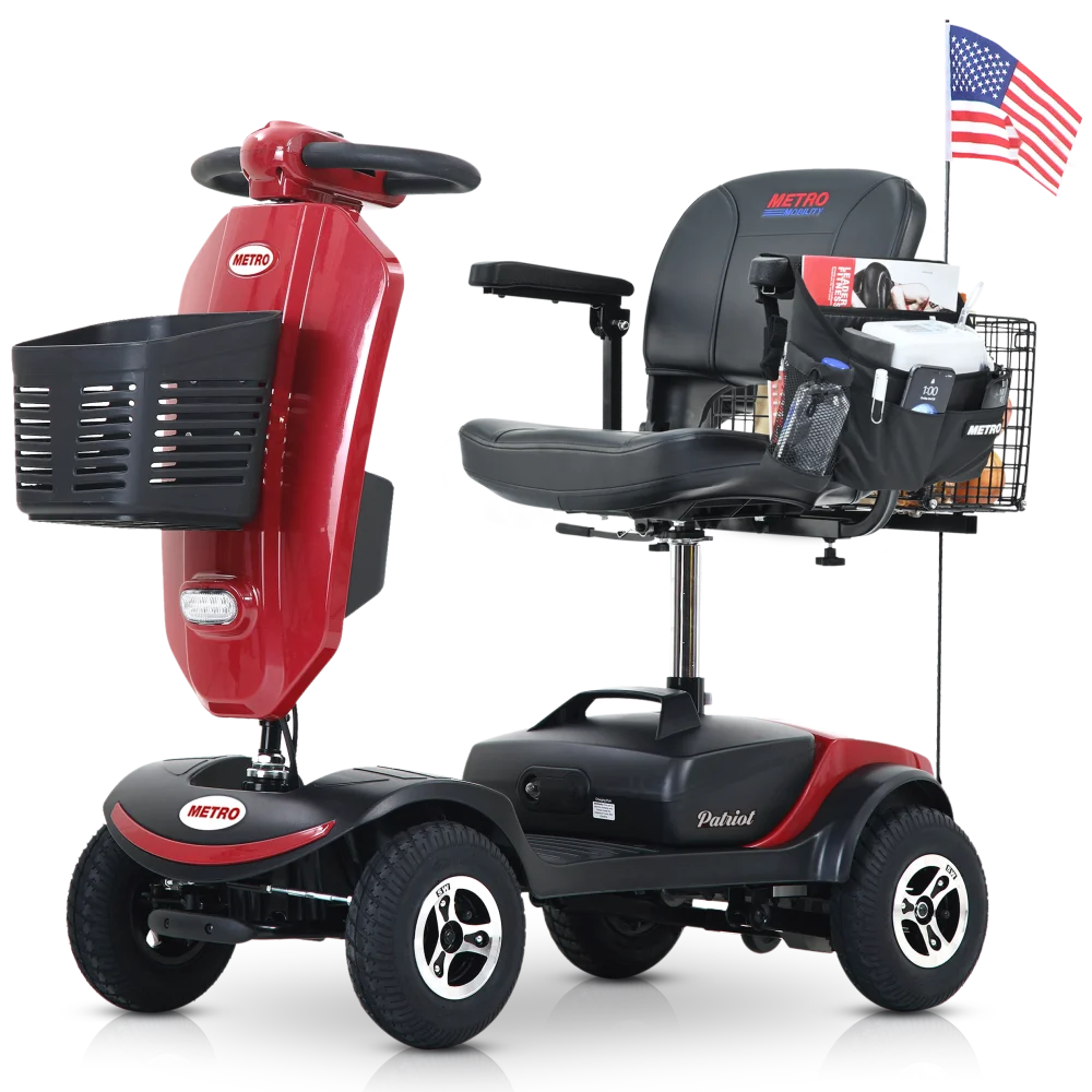 

300W Outdoor compact mobility scooter with windshield Travel Long Range Power Extended Battery Cup holders Storage Bag