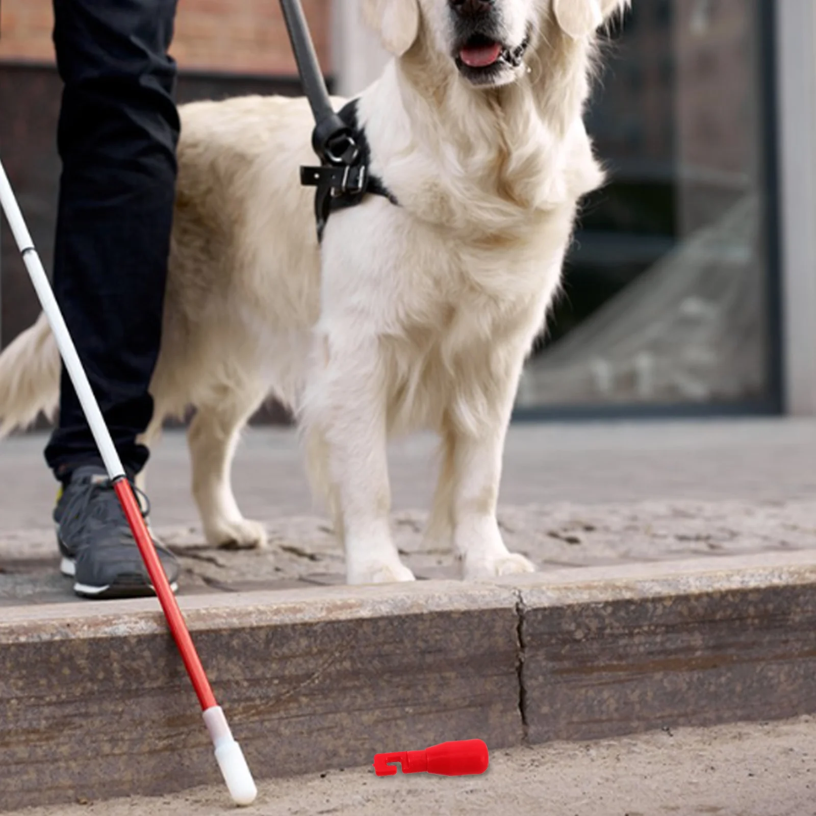 

Blind Cane Tip Walking Stick Head Hook Design Durable Plastic Mobility Aid Stick Accessories Lightweight Portable