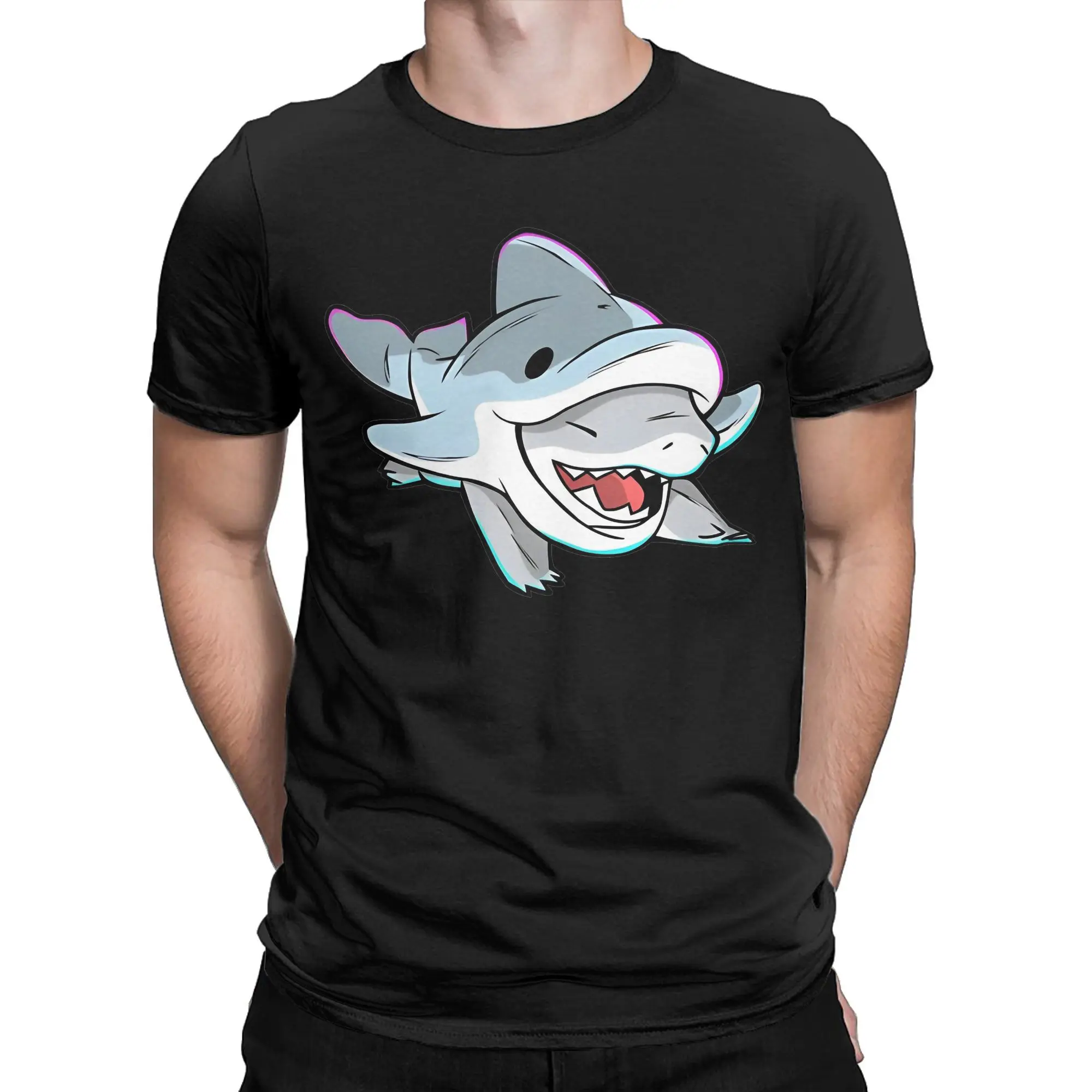 Novelty The Landshark Jeffs T Shirt Men Cotton Short Sleeve  Crewneck Summer Tops