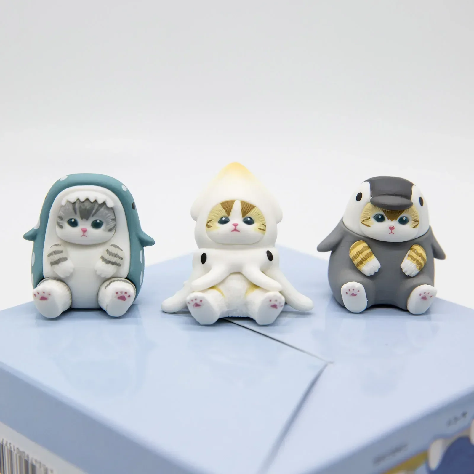 

Mofusand Cat Cosplay Marine Organism Sea Life Blind Box Cute Action Figure Octopus Penguin Otter Desktop Decoration Gifts