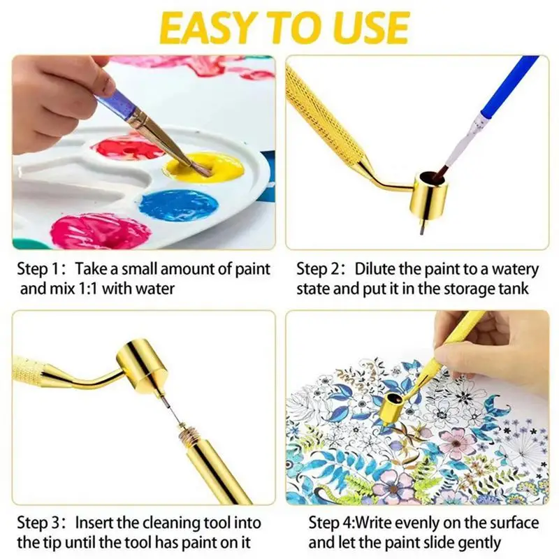 Precision Fine Line Paint Applicator Pen Wood Furniture Repairing Paint Pen Car Paint Repair Pen Unique Slash Design For Wood