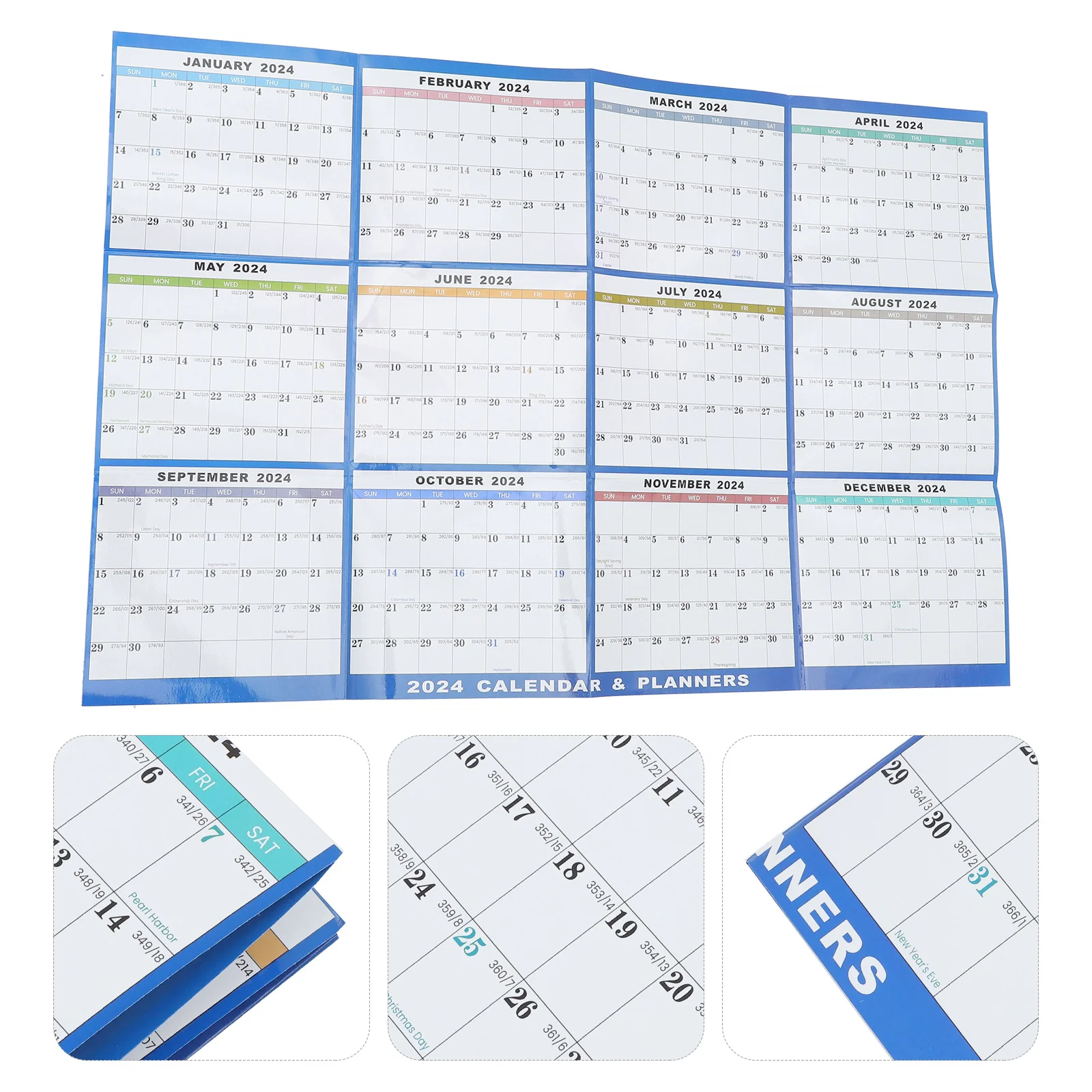 1Set Calendario da parete per famiglia 2024 Esecuzione squisita Accessorio per la casa facile da usare Calendario da parete per attività con conto alla rovescia 2024