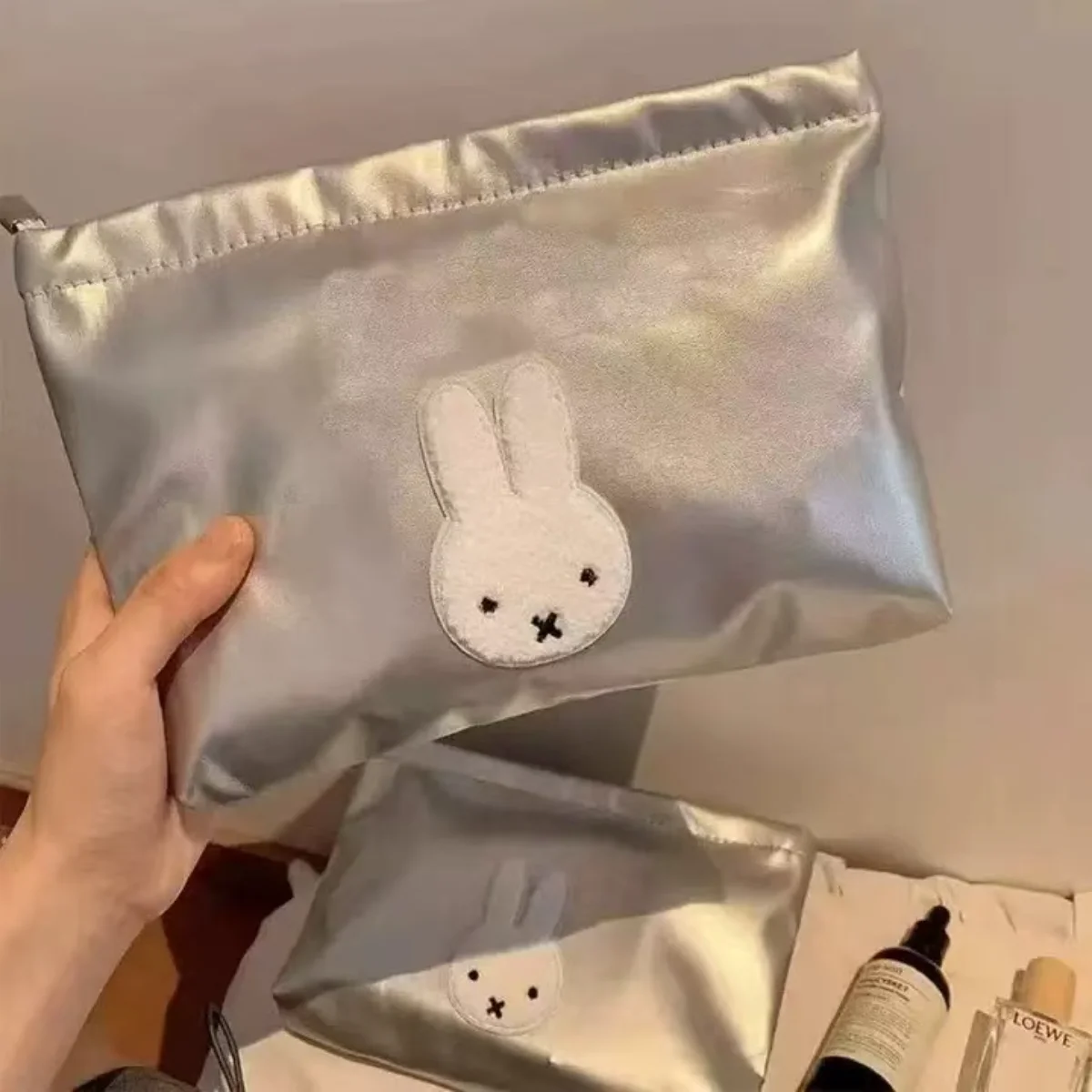 Cartoon Image Miffy Makeup Bag Portable Large Capacity Toiletry Bag Creativity Going Out Organize Woman Zipper Storage Bag view 5