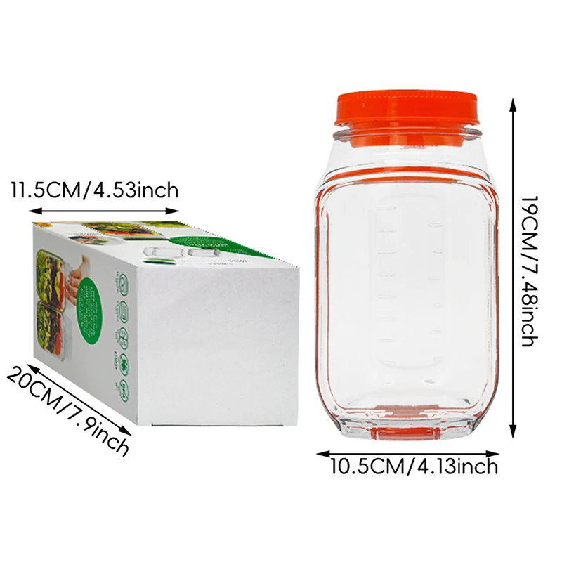 1 قطعة جرة سلطة جراب مانعة للتسرب المحمولة مع غطاء جرة الخضروات الغداء الجانب افتتاح علبة للمكتب والمدرسة والسفر والتخييم #6