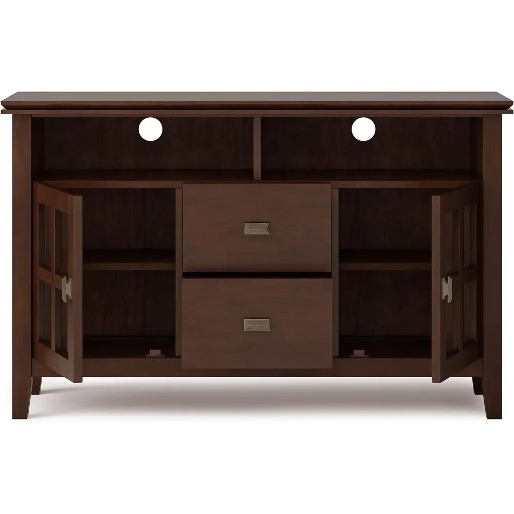 Contemporary Tv Cabinet Living Room Artisan SOLID WOOD Universal TV Media Stand 53 Inch Wide Furniture Home  Freight free