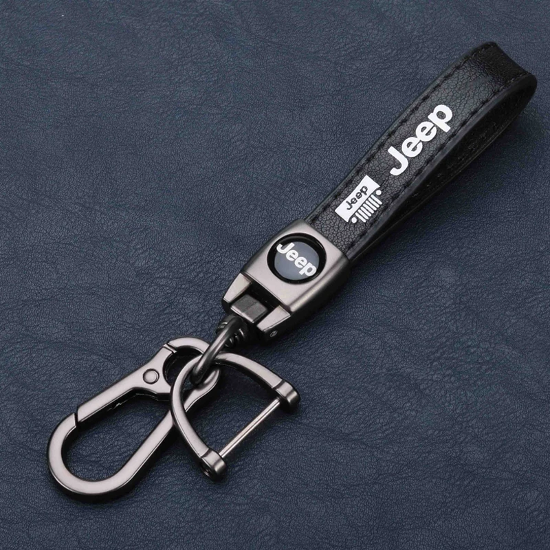 الجلود شعار السيارة مفتاح سلسلة حلقة كيرينغ اكسسوارات ل جيب جراند شيروكي رانجلر JK المصارع البوصلة رينيجيد باتريوت #1